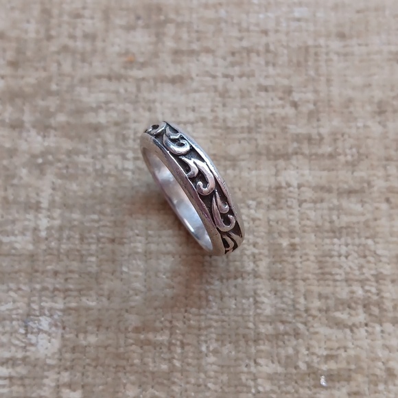 Brighton 925 Silver  Embossed Band - Picture 1 of 7